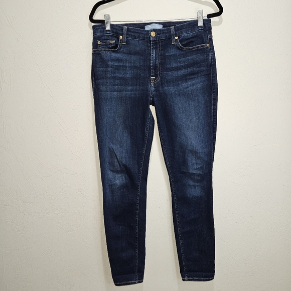 7FAM Jeans Stretch Denim The Skinny Women's Size 31 *Flaw* 7 For All Mankind - Picture 2 of 14